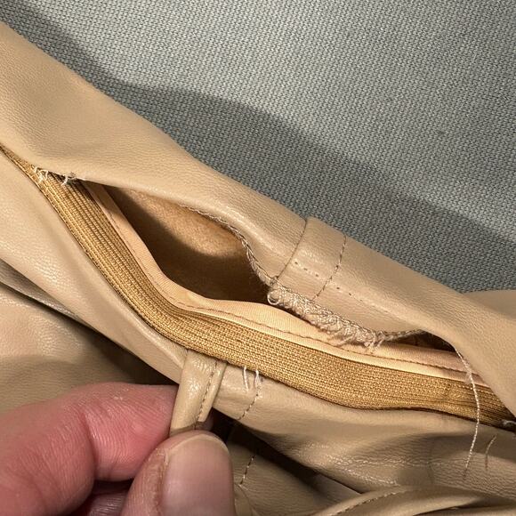 As‎ Is SUPERDOWN Chantel Faux Leather Romper in Nude Size Small - Picture 10 of 16